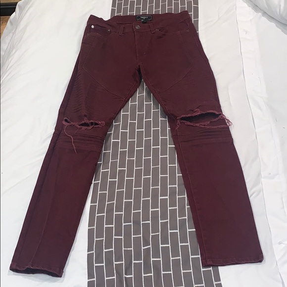 Men Distressed Motto Jeans - Picture 1 of 2